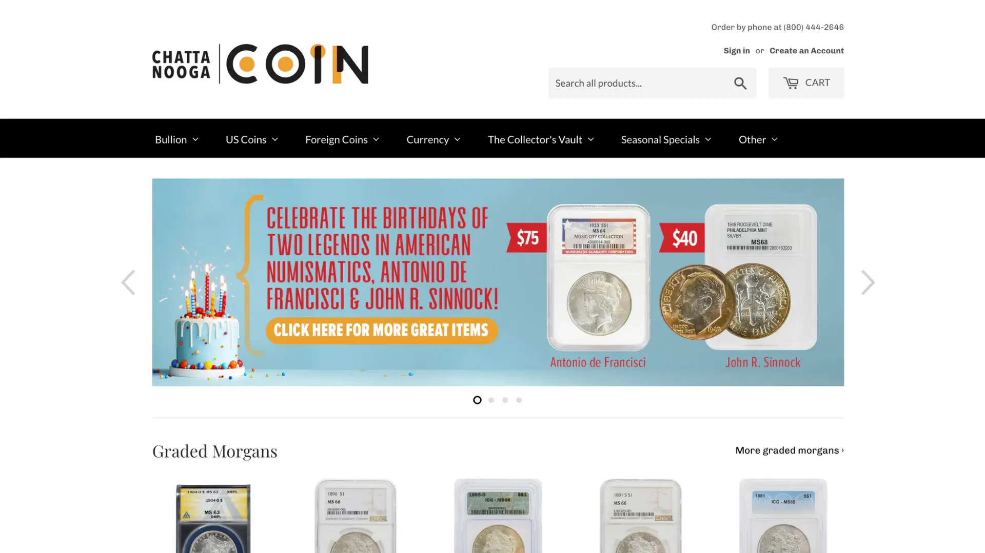 Chattanooga Coin Website Design