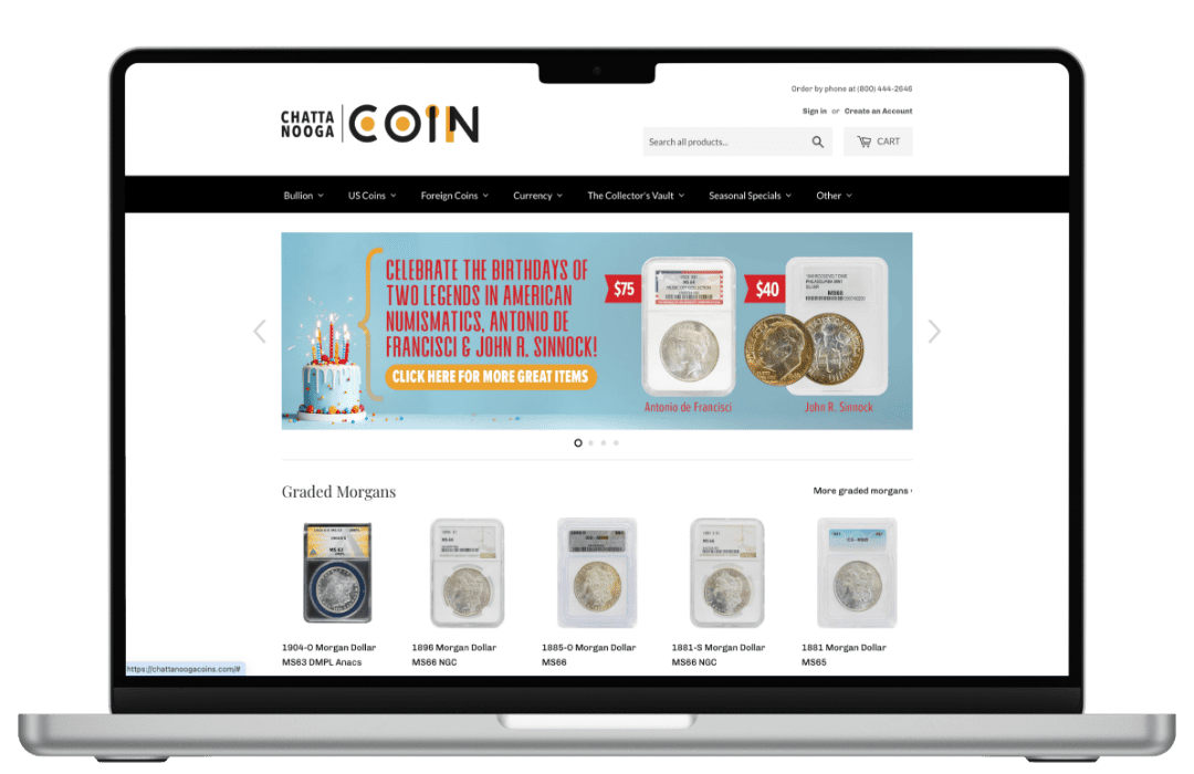Chattanooga Coin Website Design Chattanooga Coin Website Design